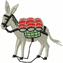 Donkey Embroidery Design 1